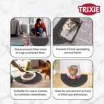Trixie Cat Litter Tray Mat, Semi-Circular PVC, 41 x 25 cm (Anthracite) - Image 6