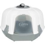 Trixie Maro Corner Litter Tray With Hood, 60 x 43 x 52 cm (Light Grey Granite) - Image 2