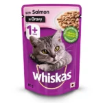Whiskas Salmon in Gravy Wet Adult Cat (+1 year) Food - 85gm - Image 2