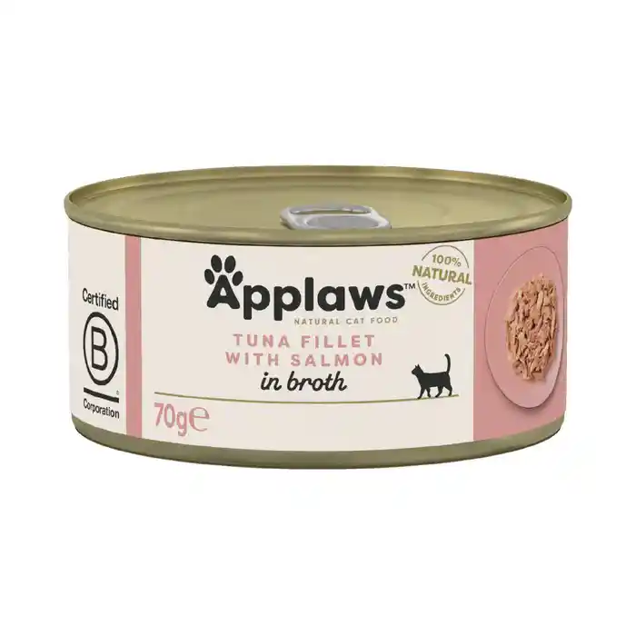 Applaws Cat Wet Food Tin Tuna Fillet with Salmon in Broth 70g