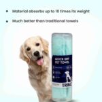 Trimz Quick Dry Absorption Towel for Dogs and Cats (Green) - Image 5