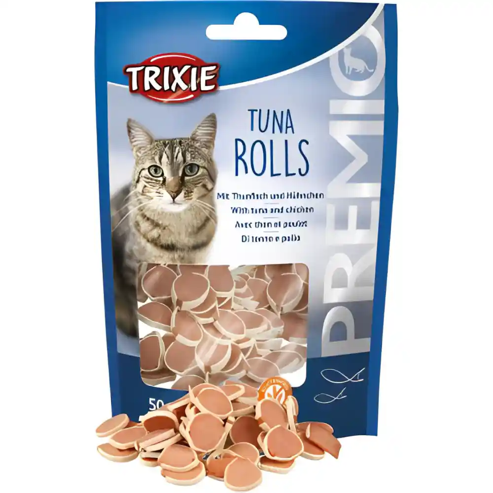 zfmPnRKCd-product.webp Trixie Premio Tuna Rolls Treat For Cats, 50 g - Image 1