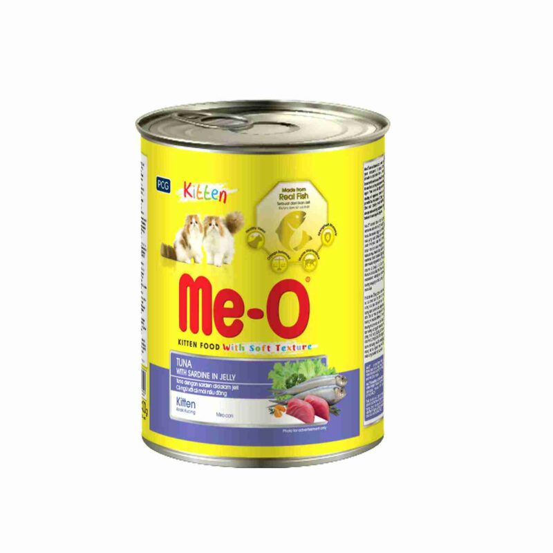 Me-O Canned Tuna Chunk Sardine Jelly Wet Cat Food, 400g