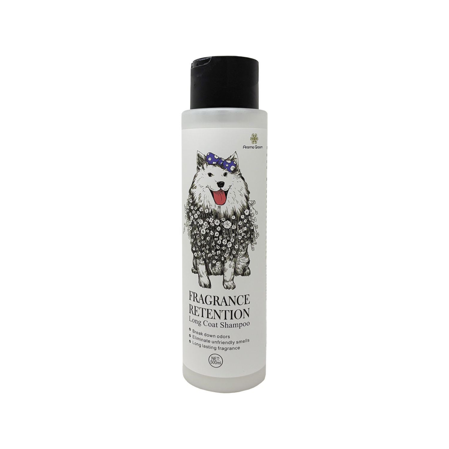 AROMA GROOM_Fragrance Retention Shampoo_Product(SKU)_1500 X 1500_Jan-26-06 Aroma Groom Geluns Long Coat Shampoo for Pets, 500ml - Image 1