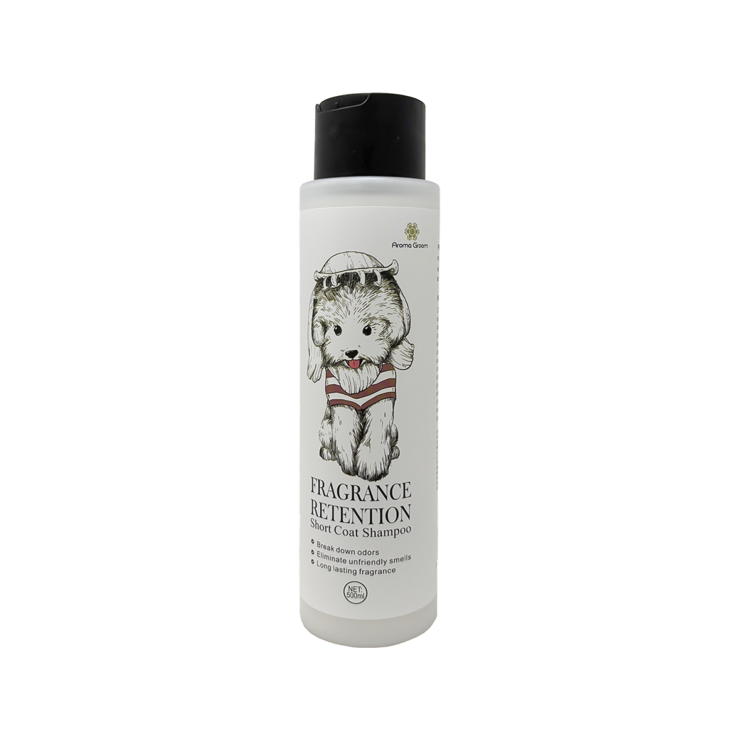 AROMA GROOM_Fragrance Retention Shampoo_Product(SKU)_1500 X 1500_Jan-26-11 Aroma Groom Geluns Short Coat Shampoo for Pets, 500 ml - Image 1
