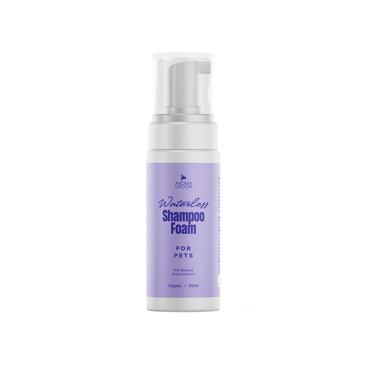 Aroma Groom Foaming Waterless Shampoo - Anti Dandruff - 1 Aroma Groom Waterless Foaming Shampoo for Pets Anti-Bacterial, 150ml - Image 1