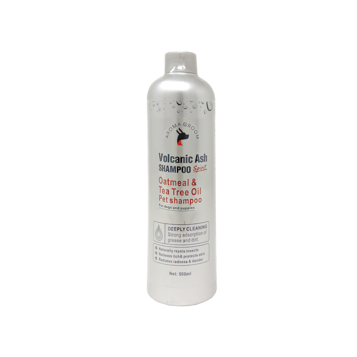 Volcanic Ash Sampoo_Products (SKU)_Jan-26-16 Aroma Groom Volcanic Ash Oatmeal & Tea Tree Oil Pet Shampoo for Cats & Dogs, 500 ml - Image 1
